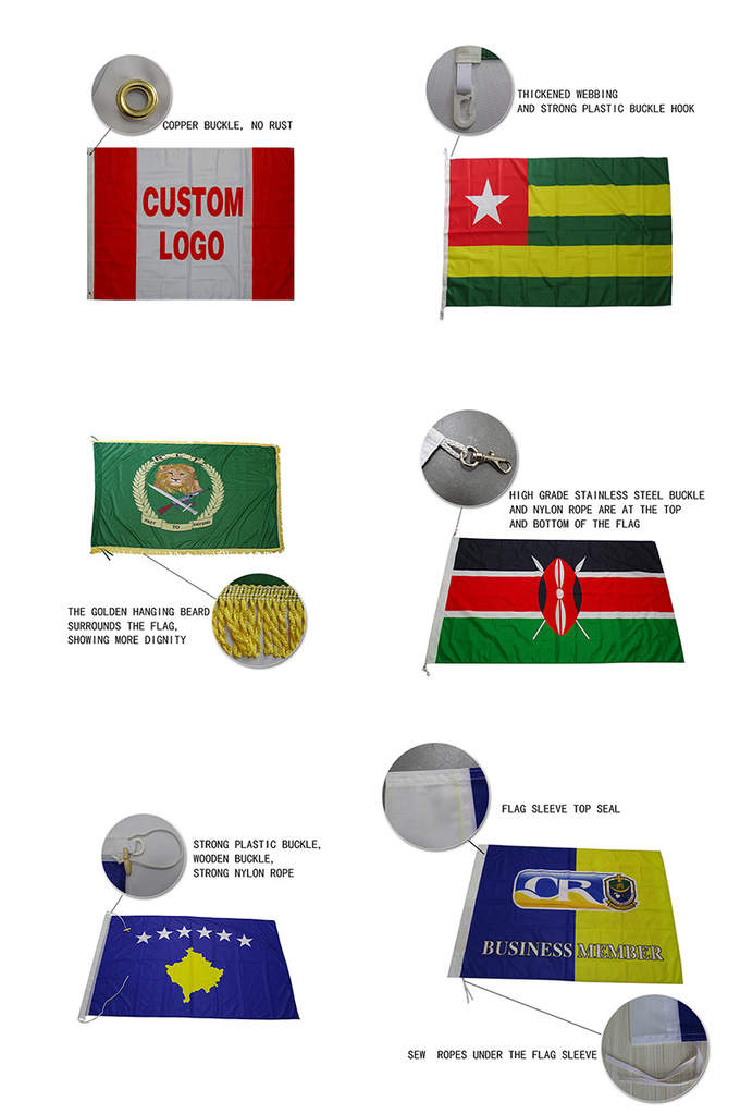 Custom Size Polyester World Flags 3X5 Zimbabwe National Flag