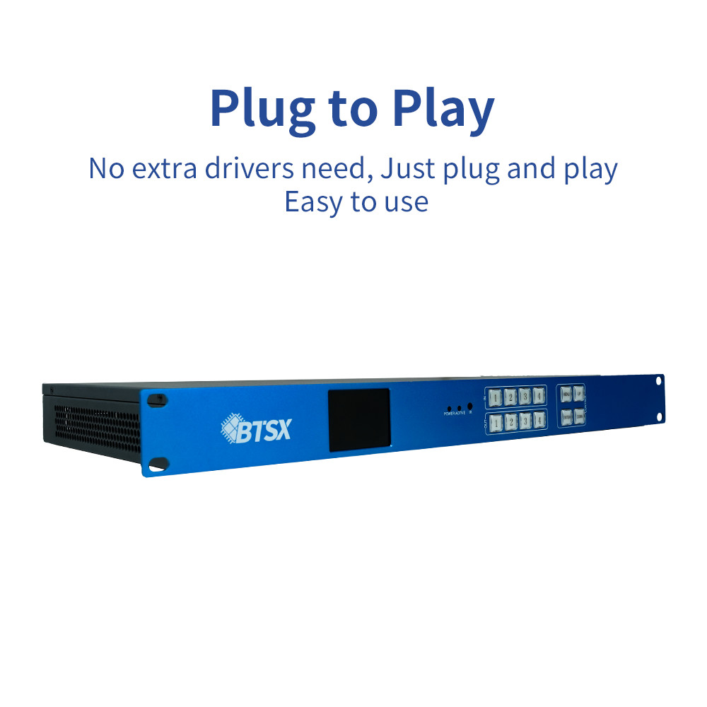 4 in 4 out KVM Seamless Switch Video Wall Controller 4K60 Video Wall Processor