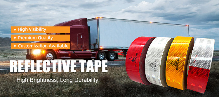 Hi Vis Adhesive Reflective Truck Tape White Yellow Red ECE 104 R ECE-104