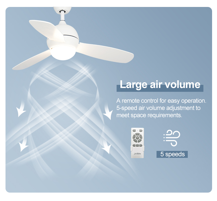 1stshine High Speed DC Motor Ceiling Fan with Remote and LED Light Remote Control
