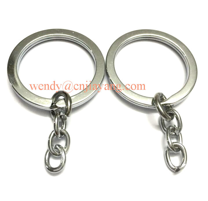 jiayang rainbow color snap hooks flat key ring and keyring split with chains