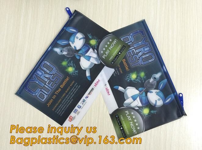 Plastic Bag OEM Custom PVC Loop Handle Image Printed Plastic Shopping Bag,Promotional Clear Waterproof Plastic Cosmetic