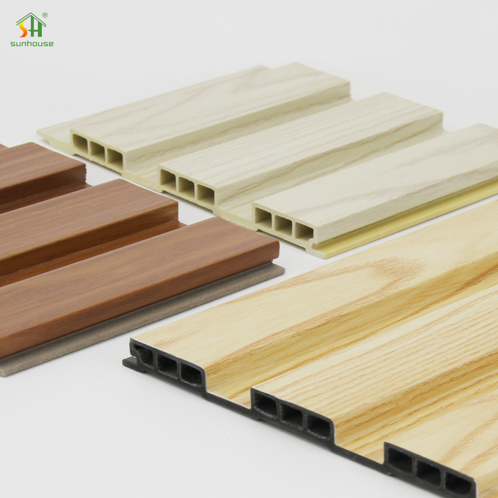 Three-Hole Wpc Wall Panel Panel Mosisture Resistance Wpc Fluted Wall
