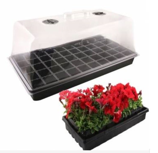 72 50 Plastic Seedling Pots Cell Seed Tray Flowers Nursery Pot Plant