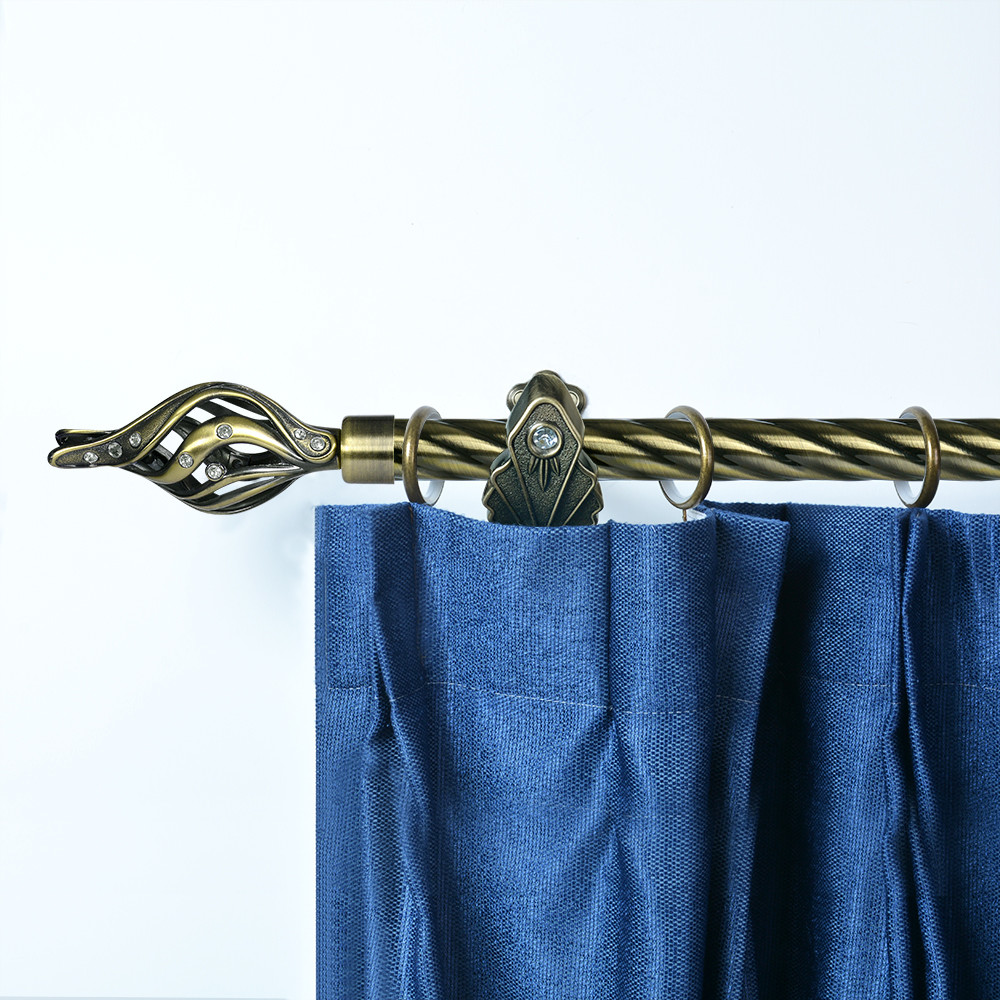 Extendable Single Double Curtain Rods Sets 28MM Customized Color
