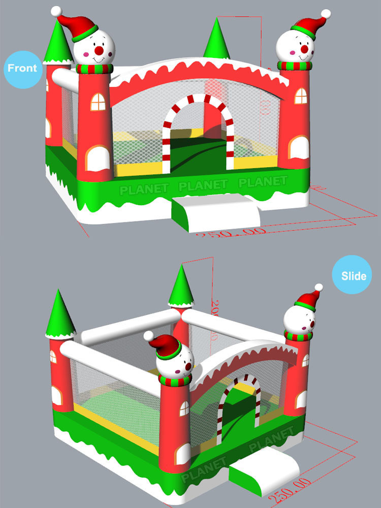 Toddler Christmas PVC Tarpaulin Inflatable Bounce House