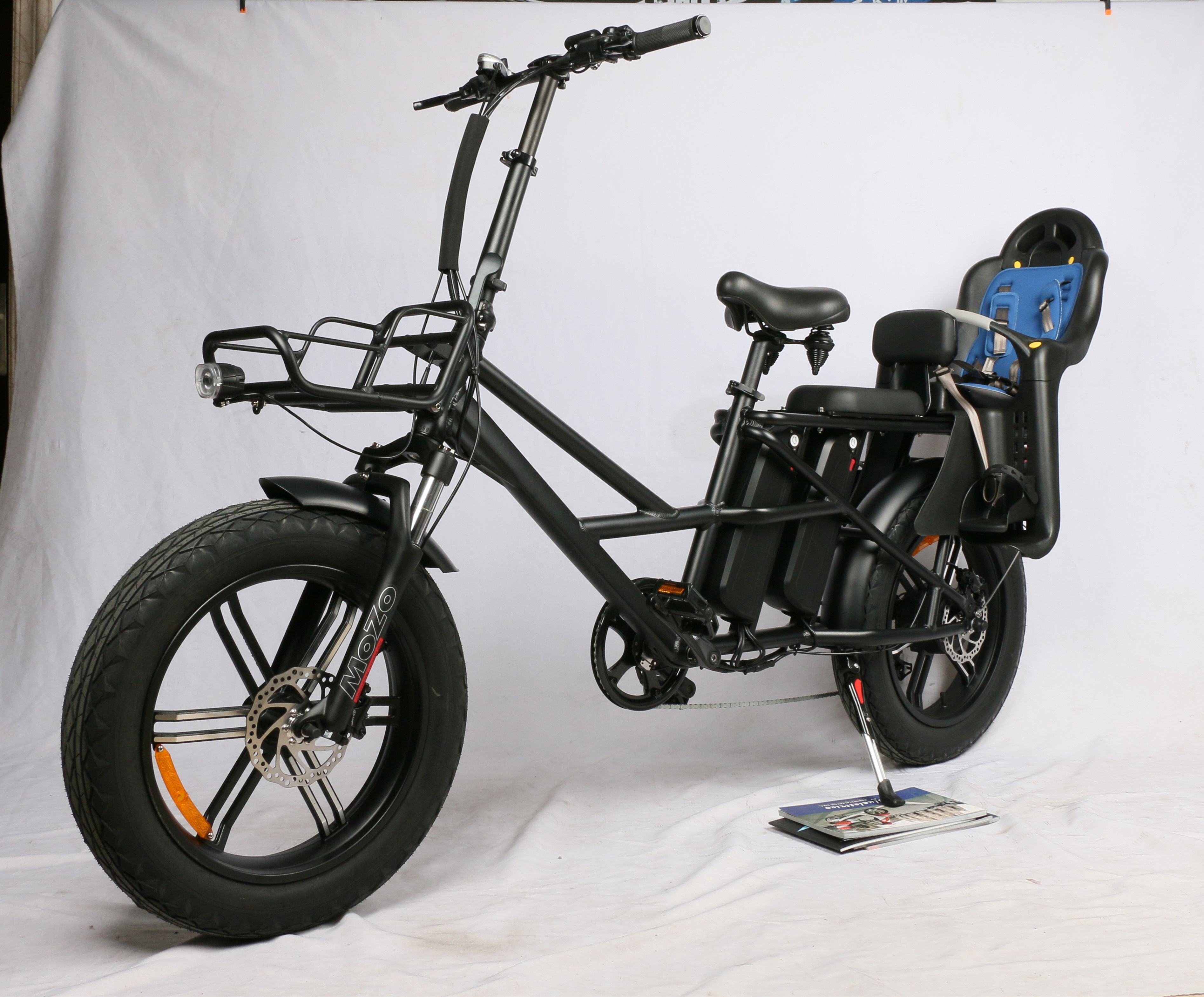 500W Electric Cargo Bicycle Dual 13Ah Lithium Battery 20 Inch Electric Cargo Fat Bike