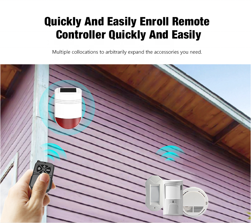 Factory New Design home security Solar Alarm siren for home wireless security alarm system