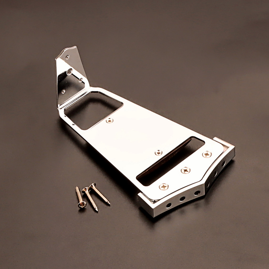 6 Strings Vintage Jazz Guitar Bridge Tailpiece For Electric Guitar Replacement Parts Metal Rosewood With Mounting Screws