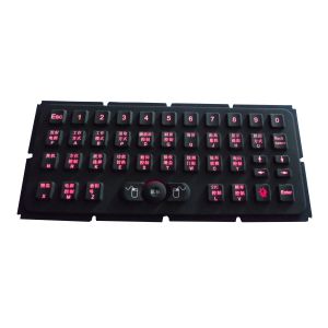 Silicone Rubber Ruggedized Keyboard with Hula Pointer Backlight
