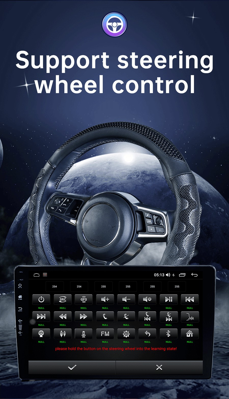 9inch Car Radio Multimedia Player for Toyota Ford VW Hyundai KIA Nissan Built-in WiFi