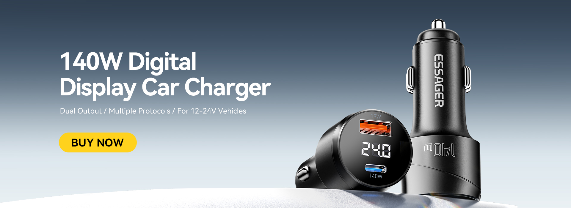 ESSAGER ES-CC19 Series 140W Car Phone Charger Best Car Charger