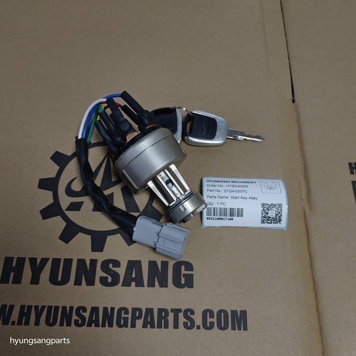 Excavator Parts Start Key Assy 21Q4-00070 for R180LC9S R210LC9