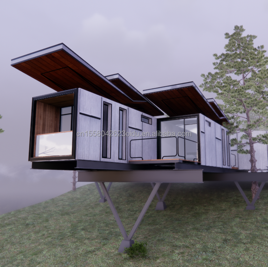 Aluminum Alloy Windows 20ft Prefab House Container House Hotel Leisure Container Holiday Home Luxury House Light Steel Villa
