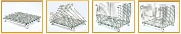 Zinc Plated Mesh 50x50 Wire Containers with Printing Name Card