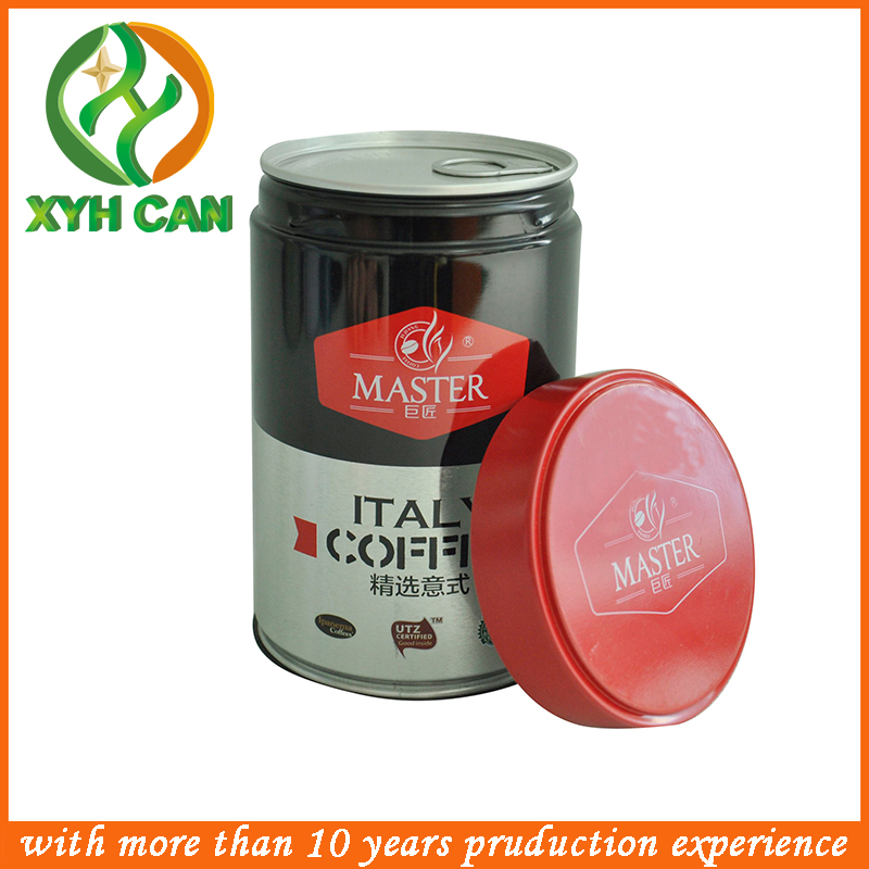 Coffee Tin Can Size 100G Capacity Coffee Storage Round Cans with Tin Screw Cap for Packaging Powder