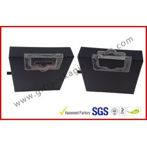 China Foldable Hanger Electronics Packaging , Customized Matt Black Drawer Box on sale