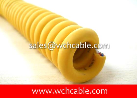 Abrasion Resistant Elastomer Jacketed Retractable Spiral Cable UL20057, UL20327,
