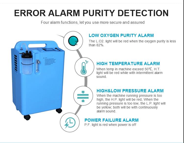 Factory direct supply 93% Concentration 540w Portable Oxygen Concentrator 1L-5L