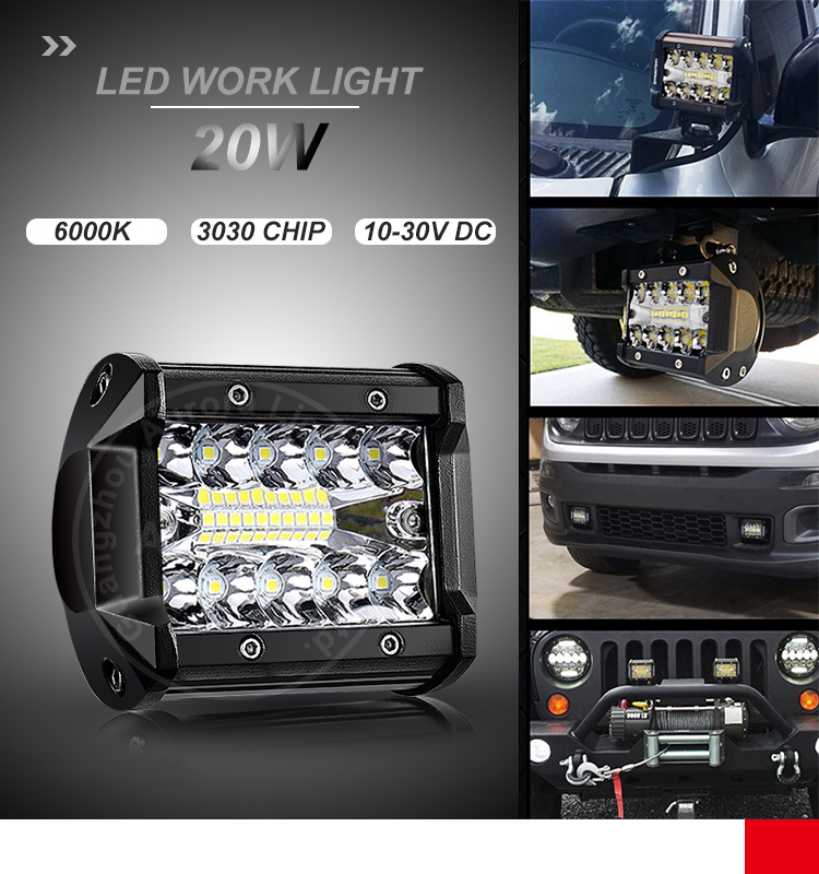 Quad Row Mini 4x4 Forklifts 24000lm Offroad LED Light Bars