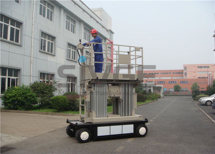 Four Mast Scissor Lift Work Platform Self Propelled 10m For Office Buildings