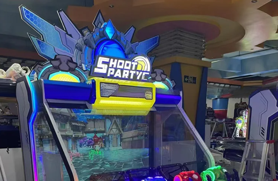 100W Kids Game Machine 4 Players 6 In 1 Ball Shoot Arcade Machine