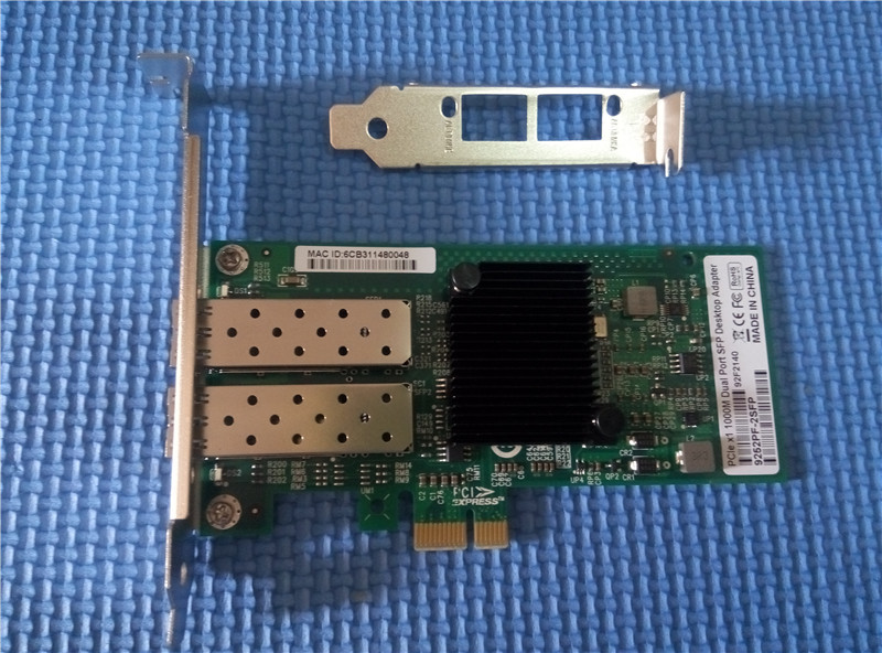 1000Mbps PCI Express x1 Dual Port SFP Fiber Optic Network Interface Controller LC Fiber Server Network Interface Adapter