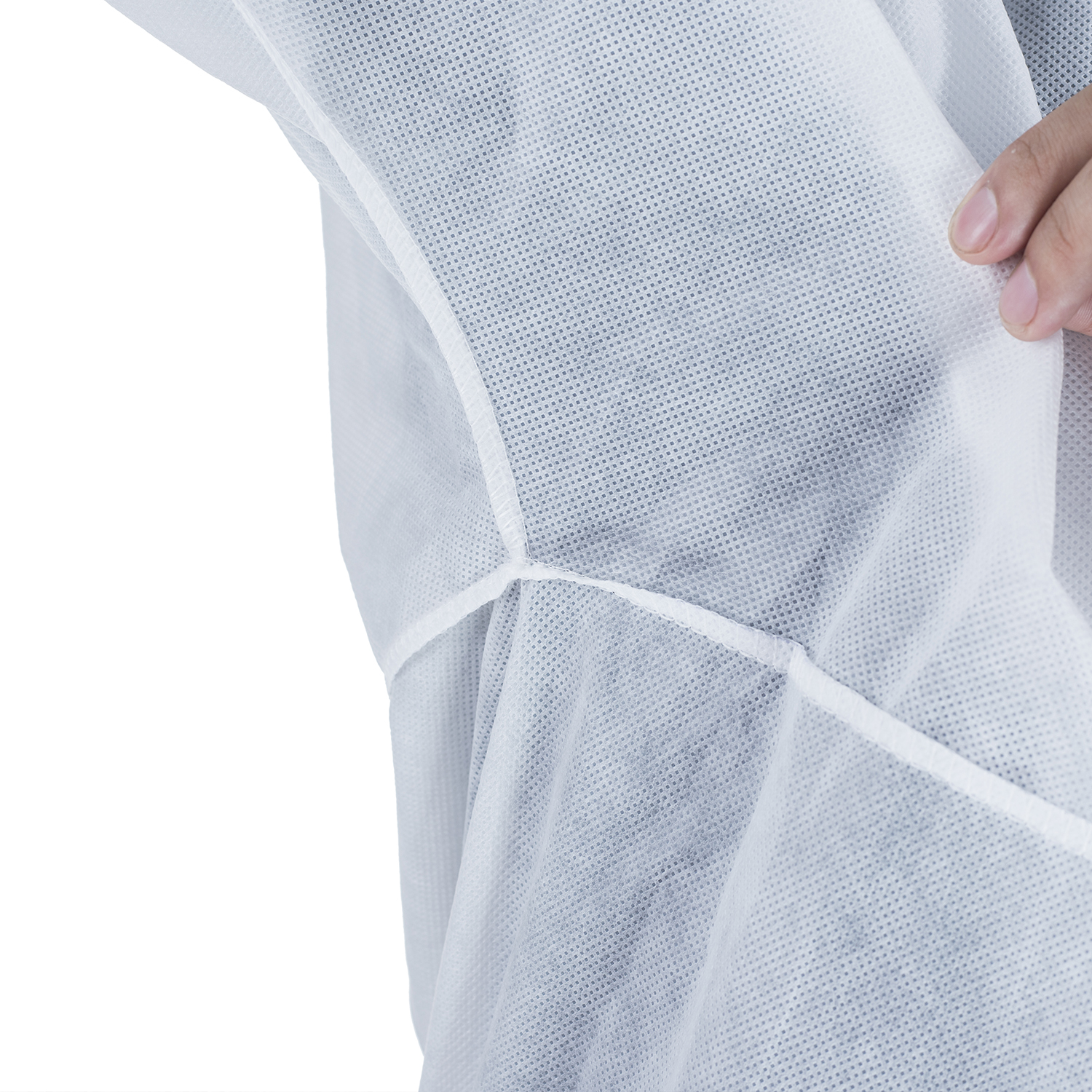 One Time Use White PP Disposable Polypropylene Coveralls For Cleaner