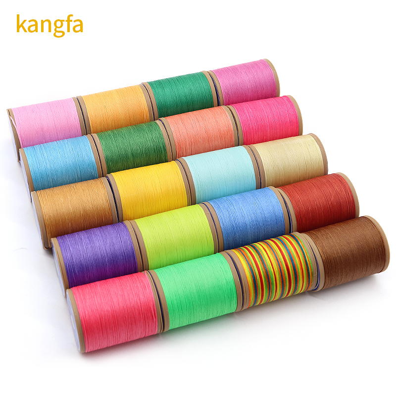 Small Roll Flat Wax Thread for Manual Leather Sewing 210D Filament Yarn Sale