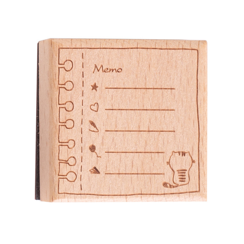 wooden printing stamp for child toy
