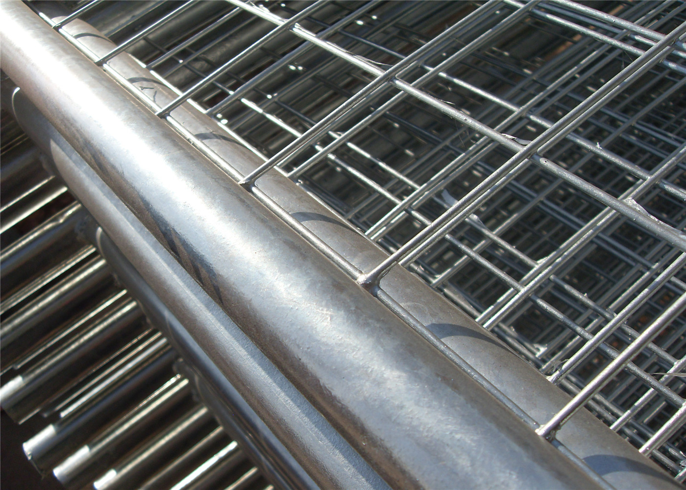 High Strength Galvanized Chain Link Panels Temporary Panel Fence For Commercial