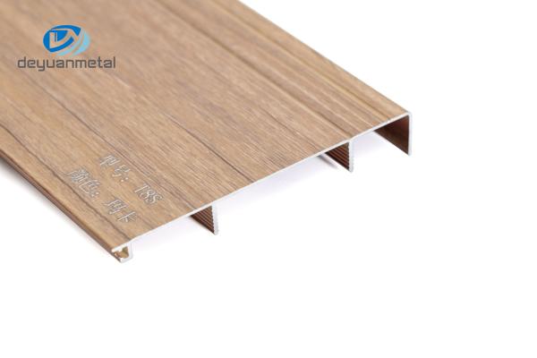 6063 Aluminum Skirting Trim Nontoxic Fire Retardant Antiaging Wood Grain Powder