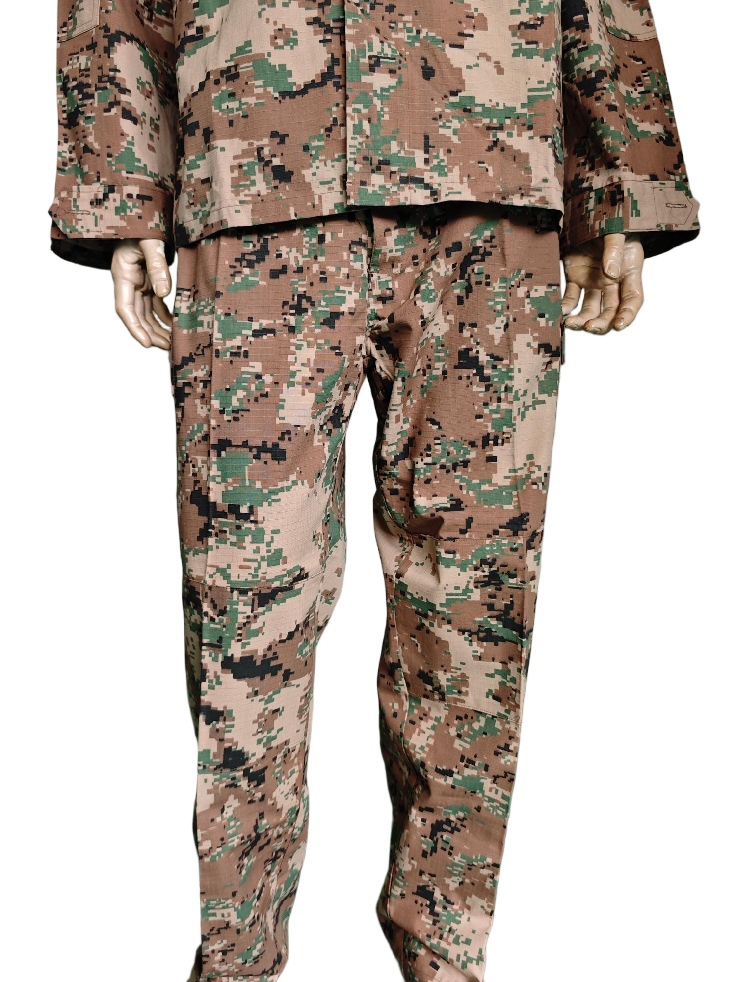 Digital Camouflage Military Training Uniform Set NC5050 Rip Stop Camouflage Tactical Fabric