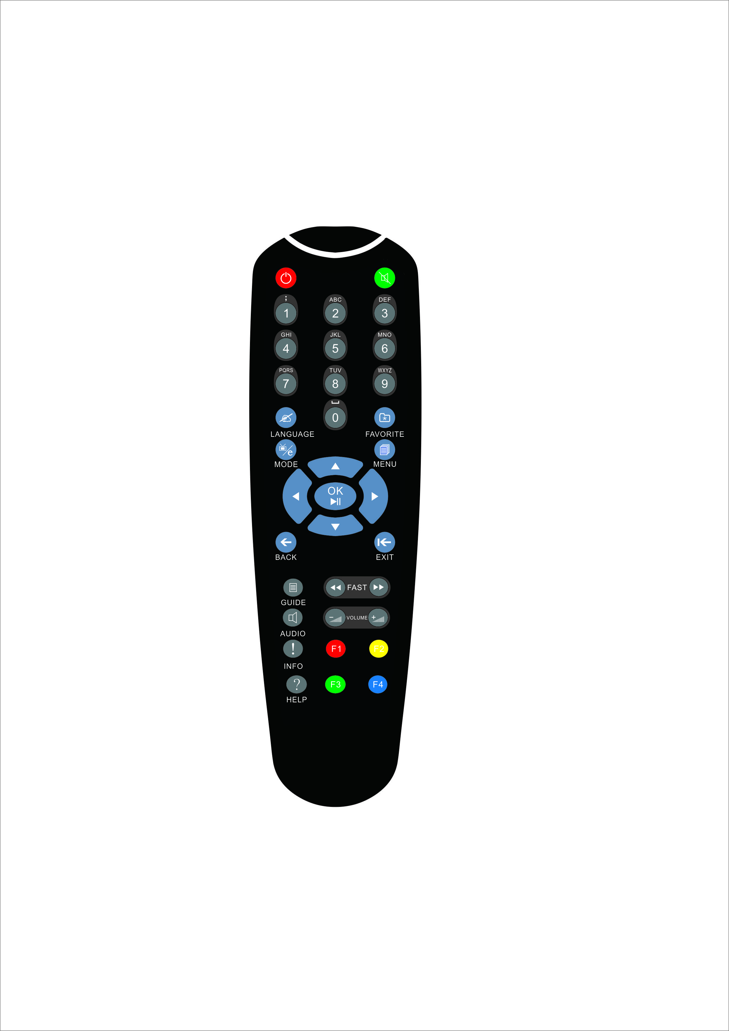 Nice Reception Range IR Universal Remote Control High Launching Tube Unique Design