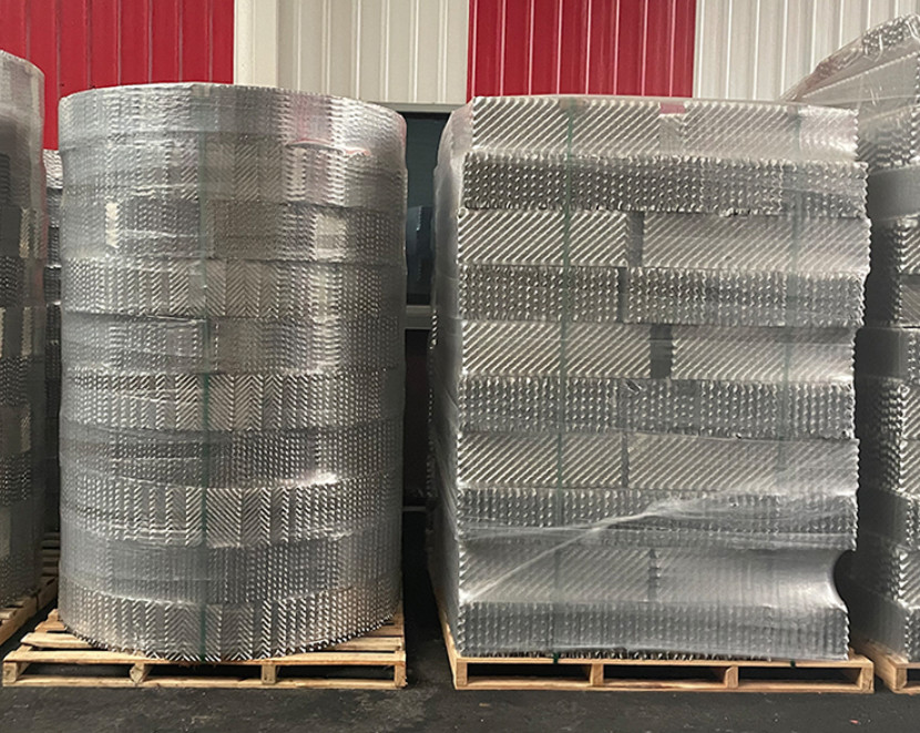 SS304 SS316 Corrugated Plate Structured 125Y Metal Tower Packing