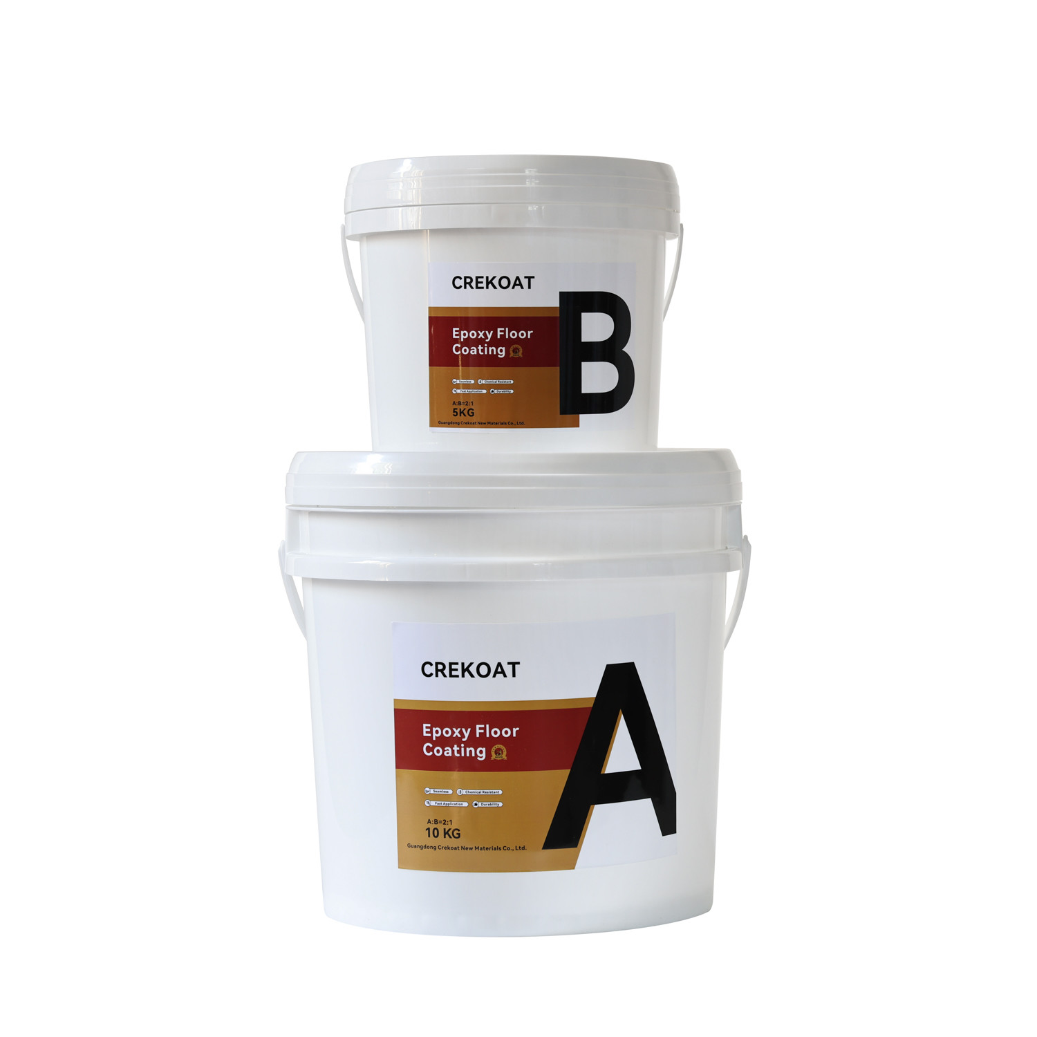 Two Component AB Resin Metallic Epoxy Floor Coating Water Resistant