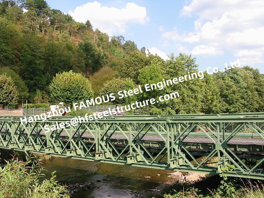 Portable Steel Bridge Parts Metal Pre Engineered System Support CE/ASTM Standard