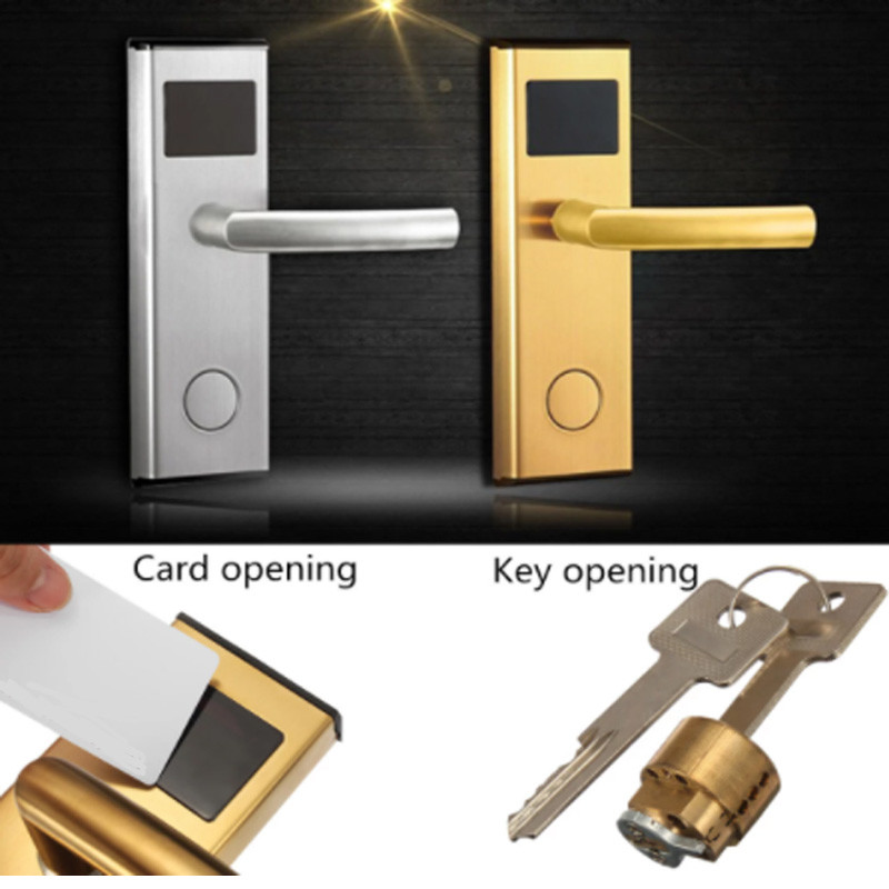 Stainless Steel 240mm Hotel Electronic Locks 4.8V Hotel Door Card Lock