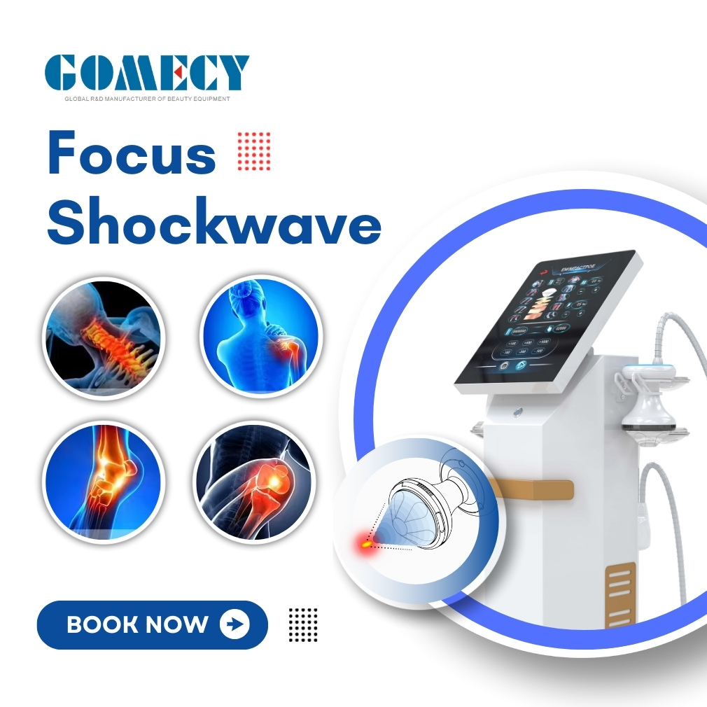 Focus Shockwave Therapy Machine for Safe and Accurate Treatment of Tendon Damage and Blood Circulation