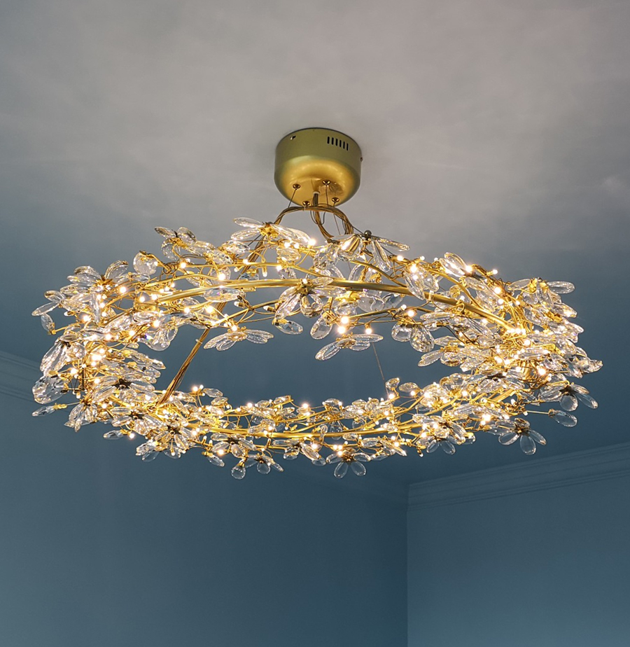 Crystal Chandelier LED Home Decor Lamp Round Flower Creative Design tree branch chandelier(WH-CY-232)