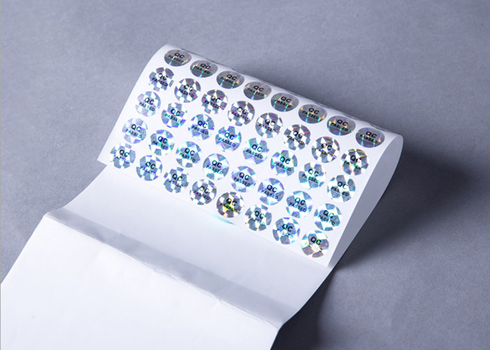 Color - Changing Silver Security Hologram Sticker With Scratch Off Code