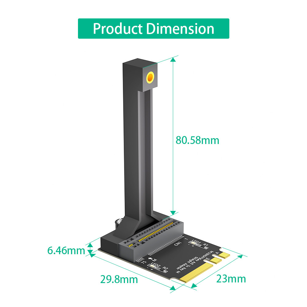 NGFF (M.2) Key-M Nvme SSD To NGFF (M.2) Key A / E Adapter Enhance Your System