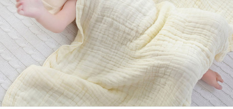 Class A Healthy Wormwood Cotton Gauze Fabrics Yellow 100m / Roll