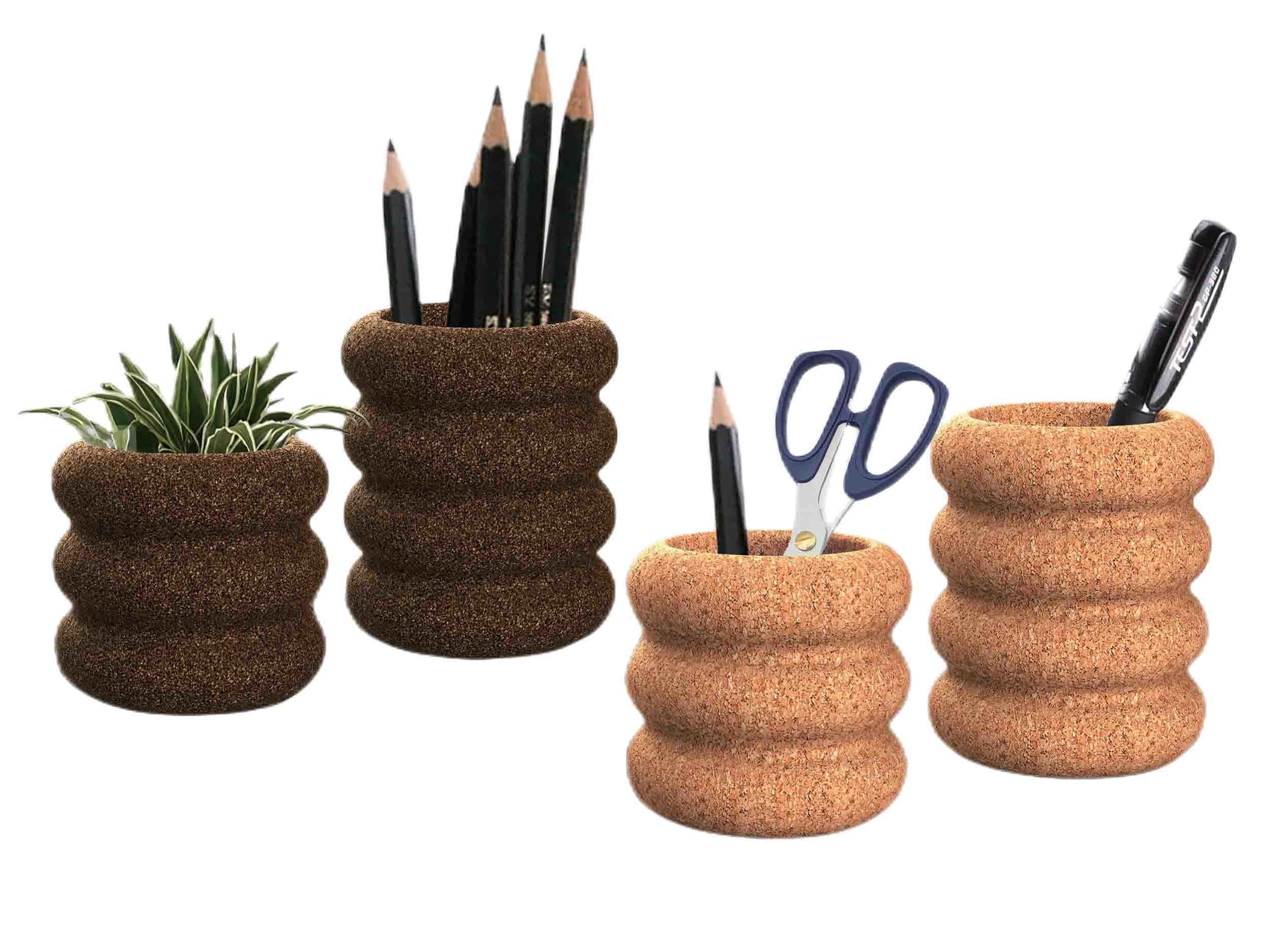 Cork Desk Organizer Cork Pen Holder Office Desktop Tidy Storage