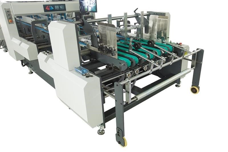350-800gsm White Cardboard Folder And Gluer Machine 250m/Min