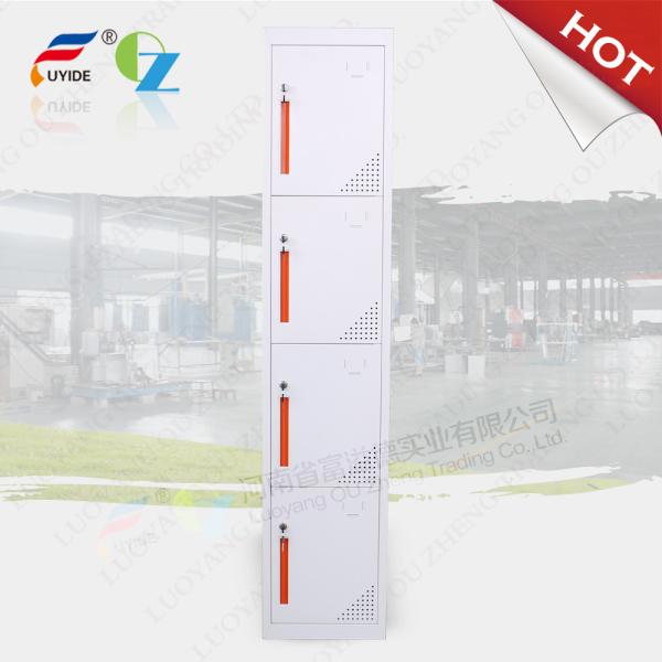 four door steel cabinet locker FYD-G004,H1850XW380XD450mm, white color, CRS