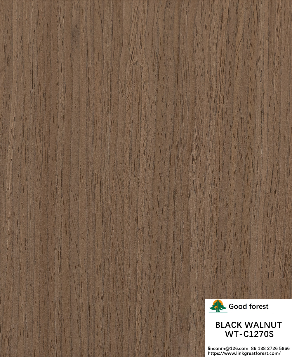 Reconstituted American Walnut Wood Veneer 0.15-0.60mm Customized Service Quarter Cut Fine Line For Decoration