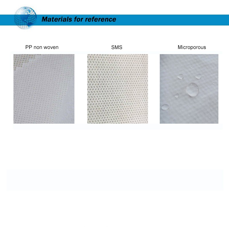 Sms Pp Microporous Disposable Protective Coveralls Antistatic Industrial Medical Use
