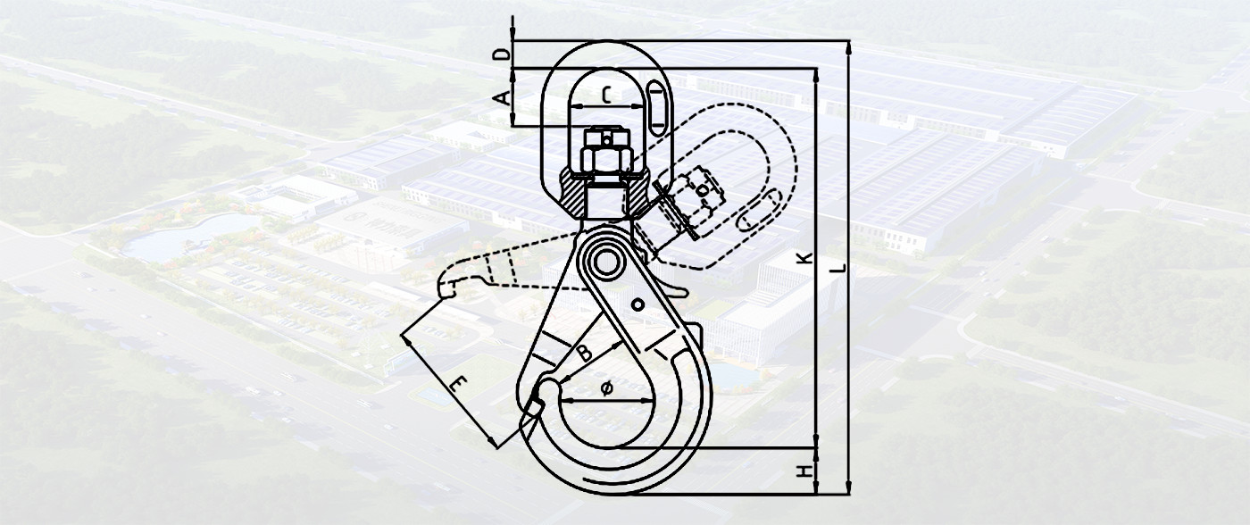 SLR343-G80 SPECIAL SwIVEL SELF-LOCKING HOOK