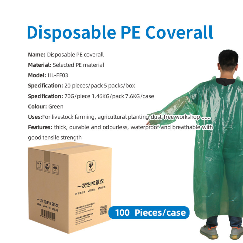 Hygiene Safety Round Neck Disposable Veterinary Apron 70G Each Piece